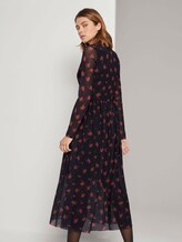 Gemustertes Midikleid mit Stehkragen - Frauen - black flower print Gemustertes Midikleid mit Stehkragen - Frauen - black flower print - 2 - TOM TAILOR Denim