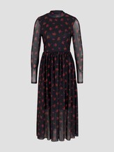 Gemustertes Midikleid mit Stehkragen - Frauen - black flower print Gemustertes Midikleid mit Stehkragen - Frauen - black flower print - 7 - TOM TAILOR Denim