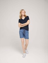 Relaxed chino Bermuda shorts - Women - sea blue Relaxed chino Bermuda shorts - Women - sea blue - 3 - TOM TAILOR