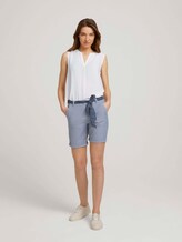Relaxed chino Bermuda shorts - Women - navy thin stripe Relaxed chino Bermuda shorts - Women - navy thin stripe - 3 - TOM TAILOR