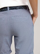 Relaxed chino Bermuda shorts - Women - navy thin stripe Relaxed chino Bermuda shorts - Women - navy thin stripe - 9 - TOM TAILOR