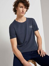 T-Shirt mit Ärmelaufschlag - Männer - Sky Captain Blue Non-Solid T-Shirt mit Ärmelaufschlag - Männer - Sky Captain Blue Non-Solid - 5 - TOM TAILOR Denim