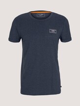 T-Shirt mit Ärmelaufschlag - Männer - Sky Captain Blue Non-Solid T-Shirt mit Ärmelaufschlag - Männer - Sky Captain Blue Non-Solid - 7 - TOM TAILOR Denim