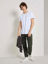 T-Shirt mit Ärmelaufschlag - Männer - White T-Shirt mit Ärmelaufschlag - Männer - White - 3 - TOM TAILOR Denim