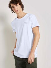T-Shirt mit Ärmelaufschlag - Männer - White T-Shirt mit Ärmelaufschlag - Männer - White - 5 - TOM TAILOR Denim