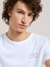 T-Shirt mit Ärmelaufschlag - Männer - White T-Shirt mit Ärmelaufschlag - Männer - White - 9 - TOM TAILOR Denim