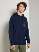 Hoodie met borstzak - Mannen - Sky Captain Blue Hoodie met borstzak - Mannen - Sky Captain Blue - 1 - TOM TAILOR Denim