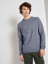 Strickpullover mit Raglanärmeln - Männer - navy grey melange mouline Strickpullover mit Raglanärmeln - Männer - navy grey melange mouline - 1 - TOM TAILOR Denim