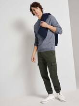Strickpullover mit Raglanärmeln - Männer - navy grey melange mouline Strickpullover mit Raglanärmeln - Männer - navy grey melange mouline - 3 - TOM TAILOR Denim