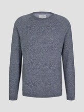 Strickpullover mit Raglanärmeln - Männer - navy grey melange mouline Strickpullover mit Raglanärmeln - Männer - navy grey melange mouline - 7 - TOM TAILOR Denim