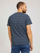 gestreiftes T-Shirt mit Rundhalsausschnitt - Männer - Blue Off White Stripe gestreiftes T-Shirt mit Rundhalsausschnitt - Männer - Blue Off White Stripe - 2 - TOM TAILOR