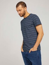 gestreiftes T-Shirt mit Rundhalsausschnitt - Männer - Blue Off White Stripe gestreiftes T-Shirt mit Rundhalsausschnitt - Männer - Blue Off White Stripe - 5 - TOM TAILOR