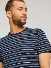 gestreiftes T-Shirt mit Rundhalsausschnitt - Männer - Blue Off White Stripe gestreiftes T-Shirt mit Rundhalsausschnitt - Männer - Blue Off White Stripe - 9 - TOM TAILOR