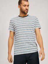 gestreiftes T-Shirt mit Rundhalsausschnitt - Männer - offwhite navy stripes gestreiftes T-Shirt mit Rundhalsausschnitt - Männer - offwhite navy stripes - 5 - TOM TAILOR