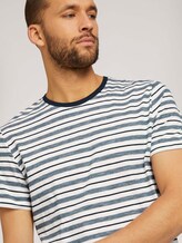 gestreiftes T-Shirt mit Rundhalsausschnitt - Männer - offwhite navy stripes gestreiftes T-Shirt mit Rundhalsausschnitt - Männer - offwhite navy stripes - 9 - TOM TAILOR