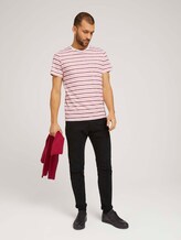gestreiftes T-Shirt mit Rundhalsausschnitt - Männer - powerful red yarn dye stripe gestreiftes T-Shirt mit Rundhalsausschnitt - Männer - powerful red yarn dye stripe - 3 - TOM TAILOR