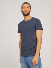 gepunktetes Tshirt - Männer - Dark Blue gepunktetes Tshirt - Männer - Dark Blue - 1 - TOM TAILOR
