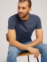 gepunktetes Tshirt - Männer - Dark Blue gepunktetes Tshirt - Männer - Dark Blue - 5 - TOM TAILOR