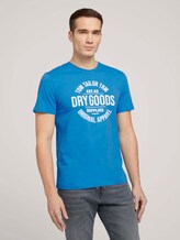 T-Shirt mit Bio-Baumwolle - Männer - bright ibiza blue T-Shirt mit Bio-Baumwolle - Männer - bright ibiza blue - 1 - TOM TAILOR