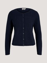 cardigan structured mit Bio-Baumwolle - Frauen - Sky Captain Blue cardigan structured mit Bio-Baumwolle - Frauen - Sky Captain Blue - 7 - TOM TAILOR