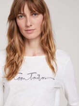 gestreiftes Langarmshirt mit Bio-Baumwolle - Frauen - Whisper White gestreiftes Langarmshirt mit Bio-Baumwolle - Frauen - Whisper White - 9 - TOM TAILOR