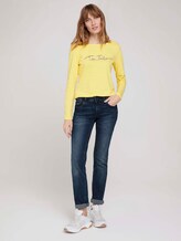 gestreiftes Langarmshirt mit Bio-Baumwolle - Frauen - smooth yellow gestreiftes Langarmshirt mit Bio-Baumwolle - Frauen - smooth yellow - 3 - TOM TAILOR