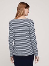 gestreiftes Langarmshirt mit Bio-Baumwolle - Frauen - navy offwhite bigger stripe gestreiftes Langarmshirt mit Bio-Baumwolle - Frauen - navy offwhite bigger stripe - 2 - TOM TAILOR