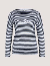 gestreiftes Langarmshirt mit Bio-Baumwolle - Frauen - navy offwhite bigger stripe gestreiftes Langarmshirt mit Bio-Baumwolle - Frauen - navy offwhite bigger stripe - 7 - TOM TAILOR
