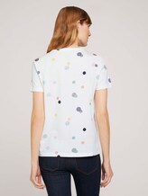 Gemustertes T-Shirt mit Bio-Baumwolle - Frauen - offwhite colorful dot design Gemustertes T-Shirt mit Bio-Baumwolle - Frauen - offwhite colorful dot design - 2 - TOM TAILOR