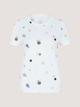 Gemustertes T-Shirt mit Bio-Baumwolle - Frauen - offwhite colorful dot design Gemustertes T-Shirt mit Bio-Baumwolle - Frauen - offwhite colorful dot design - 7 - TOM TAILOR
