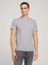 strukturiertes Tshirt - Männer - white melange strukturiertes Tshirt - Männer - white melange - 1 - TOM TAILOR