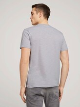 strukturiertes Tshirt - Männer - white melange strukturiertes Tshirt - Männer - white melange - 2 - TOM TAILOR