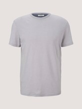 strukturiertes Tshirt - Männer - white melange strukturiertes Tshirt - Männer - white melange - 7 - TOM TAILOR