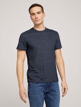 strukturiertes Tshirt - Männer - sky captain blue melange strukturiertes Tshirt - Männer - sky captain blue melange - 1 - TOM TAILOR