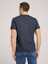 strukturiertes Tshirt - Männer - sky captain blue melange strukturiertes Tshirt - Männer - sky captain blue melange - 2 - TOM TAILOR