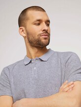 Weiches Frottier Poloshirt - Männer - Light Stone Grey Melange Weiches Frottier Poloshirt - Männer - Light Stone Grey Melange - 9 - TOM TAILOR
