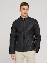 Bikerjacke aus Kunstleder - Männer - Black Bikerjacke aus Kunstleder - Männer - Black - 1 - TOM TAILOR