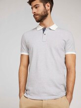 Poloshirt mit Birdseye-Muster - Männer - Off White Poloshirt mit Birdseye-Muster - Männer - Off White - 5 - TOM TAILOR