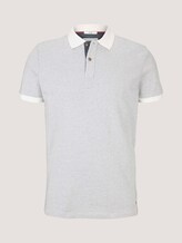 Poloshirt mit Birdseye-Muster - Männer - Off White Poloshirt mit Birdseye-Muster - Männer - Off White - 7 - TOM TAILOR