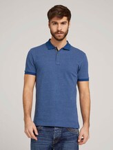 Poloshirt mit Birdseye-Muster - Männer - after dark blue Poloshirt mit Birdseye-Muster - Männer - after dark blue - 1 - TOM TAILOR
