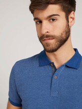 Poloshirt mit Birdseye-Muster - Männer - after dark blue Poloshirt mit Birdseye-Muster - Männer - after dark blue - 9 - TOM TAILOR