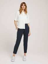 Lockere Kurzarmbluse mit Brusttaschen - Frauen - Whisper White Lockere Kurzarmbluse mit Brusttaschen - Frauen - Whisper White - 3 - TOM TAILOR