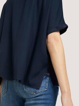 Lockere Kurzarmbluse mit Brusttaschen - Frauen - Sky Captain Blue Lockere Kurzarmbluse mit Brusttaschen - Frauen - Sky Captain Blue - 10 - TOM TAILOR