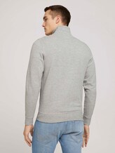 Sweatjacke mit Stehkragen - Männer - Middle Grey Melange Sweatjacke mit Stehkragen - Männer - Middle Grey Melange - 2 - TOM TAILOR