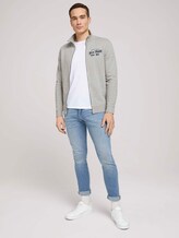 Sweatjacke mit Stehkragen - Männer - Middle Grey Melange Sweatjacke mit Stehkragen - Männer - Middle Grey Melange - 3 - TOM TAILOR