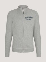 Sweatjacke mit Stehkragen - Männer - Middle Grey Melange Sweatjacke mit Stehkragen - Männer - Middle Grey Melange - 7 - TOM TAILOR