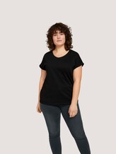 Loose Fit T-Shirt mit Bio-Baumwolle - Frauen - Black Loose Fit T-Shirt mit Bio-Baumwolle - Frauen - Black - 10 - My True Me