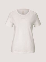 T-Shirt mit Bio-Baumwolle - Frauen - Whisper White T-Shirt mit Bio-Baumwolle - Frauen - Whisper White - 7 - TOM TAILOR