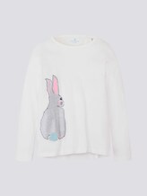 Langarmshirt mit Print und Glitzer - Mädchen - kids cloud dancer white Langarmshirt mit Print und Glitzer - Mädchen - kids cloud dancer white - 7 - Tom Tailor E-Shop Kollektion