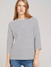 Gestreiftes 7/8 Arm Shirt - Frauen - offwhite navy stripe Gestreiftes 7/8 Arm Shirt - Frauen - offwhite navy stripe - 5 - TOM TAILOR